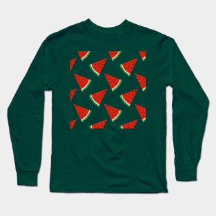 Watermelon Slice Pattern Long Sleeve T-Shirt